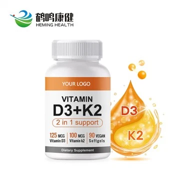 Vitamin D3 ntxiv rau K2 Softgels